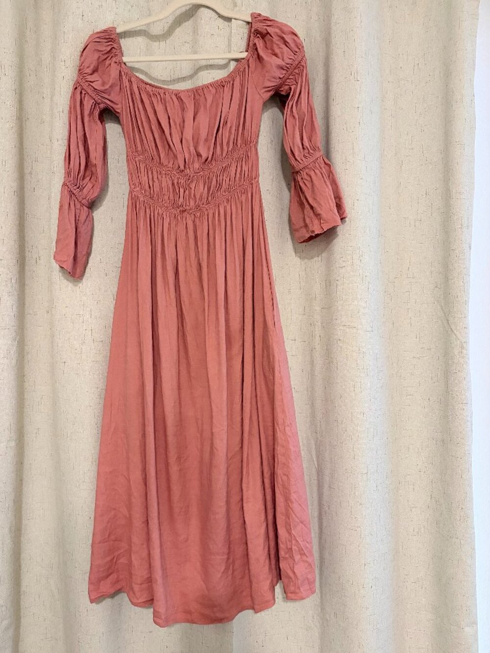 Cult Gaia Stella Puff Sleeve Linen-Blend Dress in Jaipur, size XS